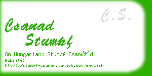 csanad stumpf business card